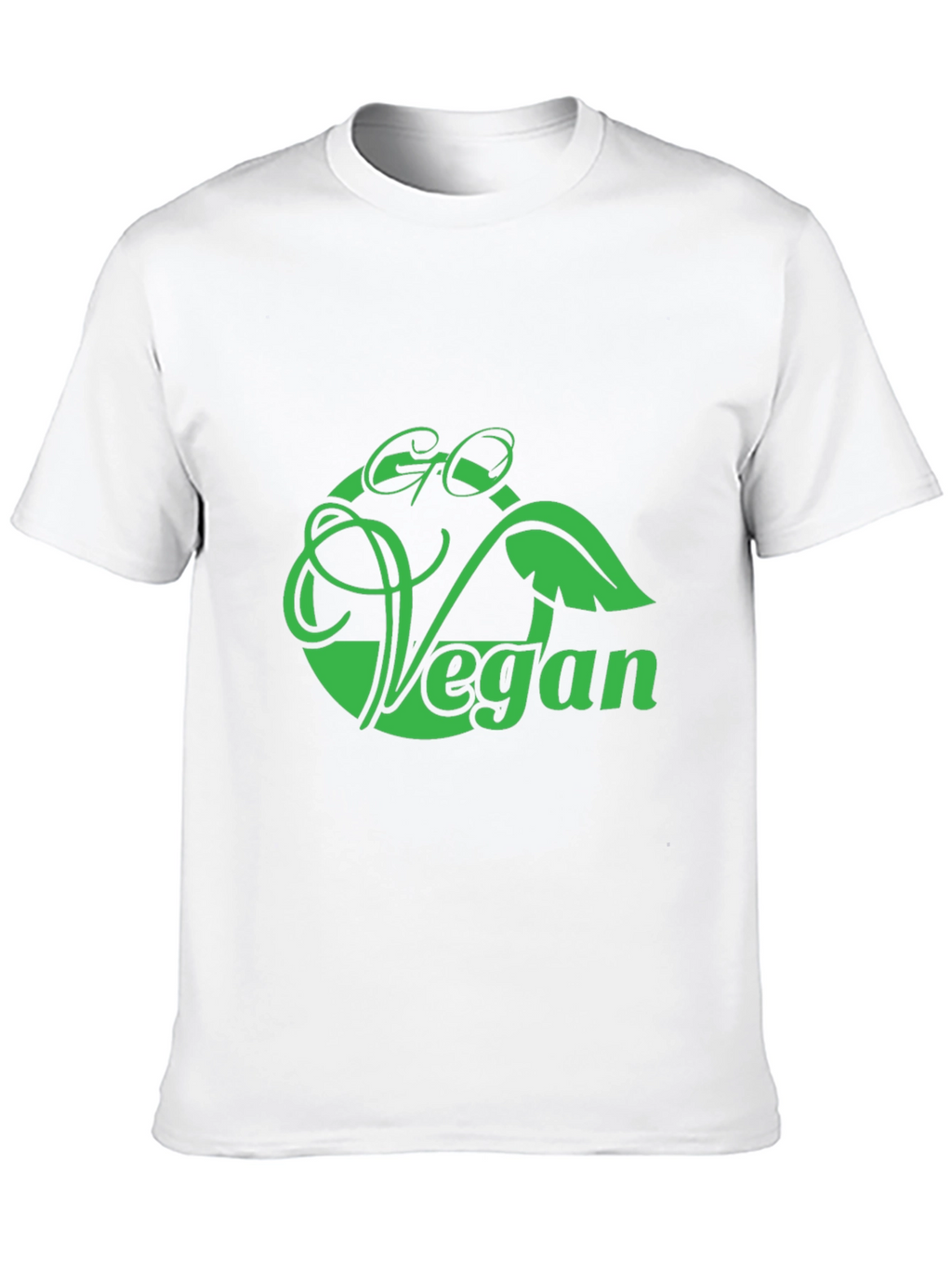 Go Vegan Graphic Tee - Black Cotton Blend T-Shirt