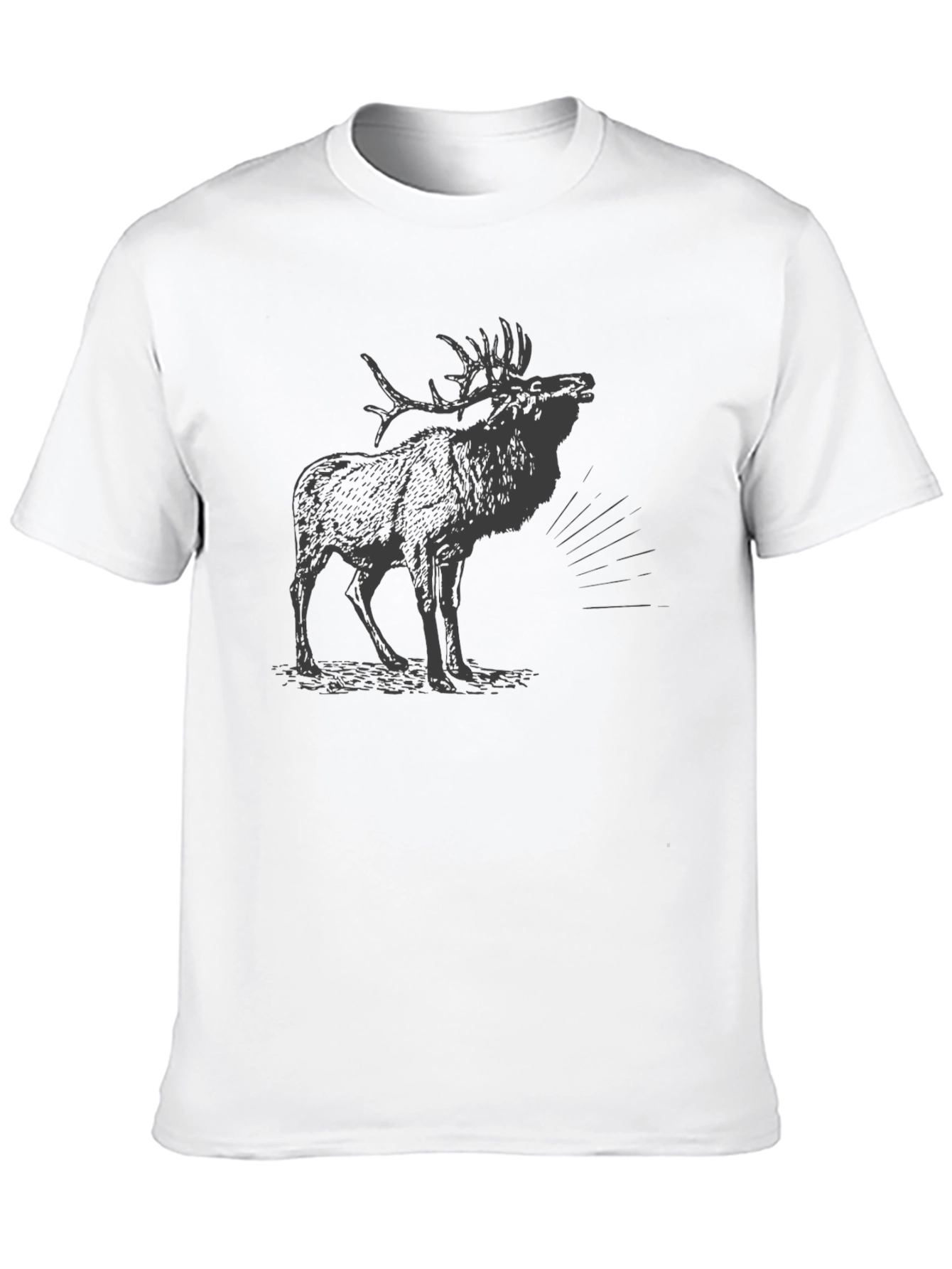 Mens Black T-Shirt with Moose Graphic