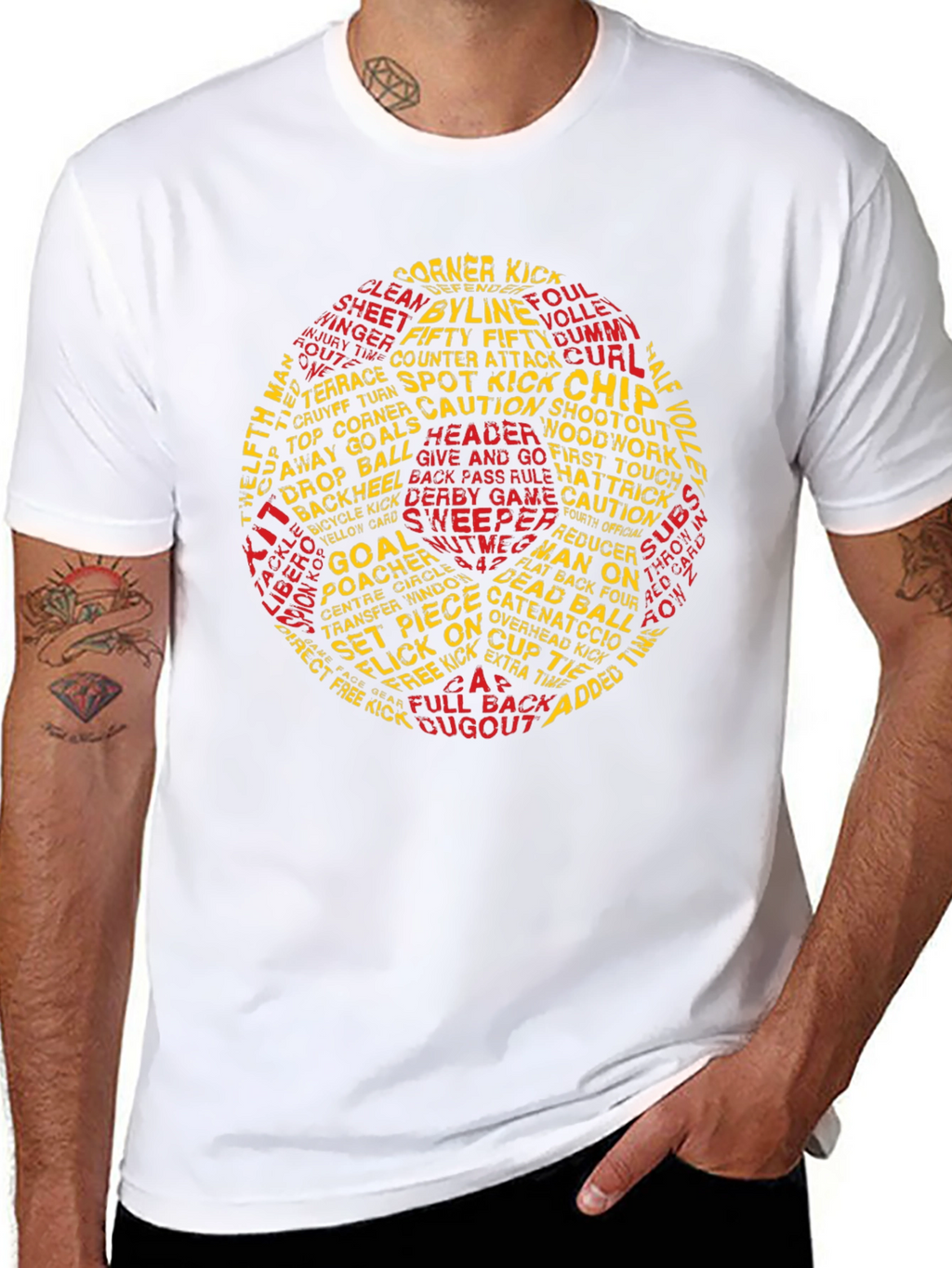 Soccer Word Art T-Shirt - Football Fan Tee