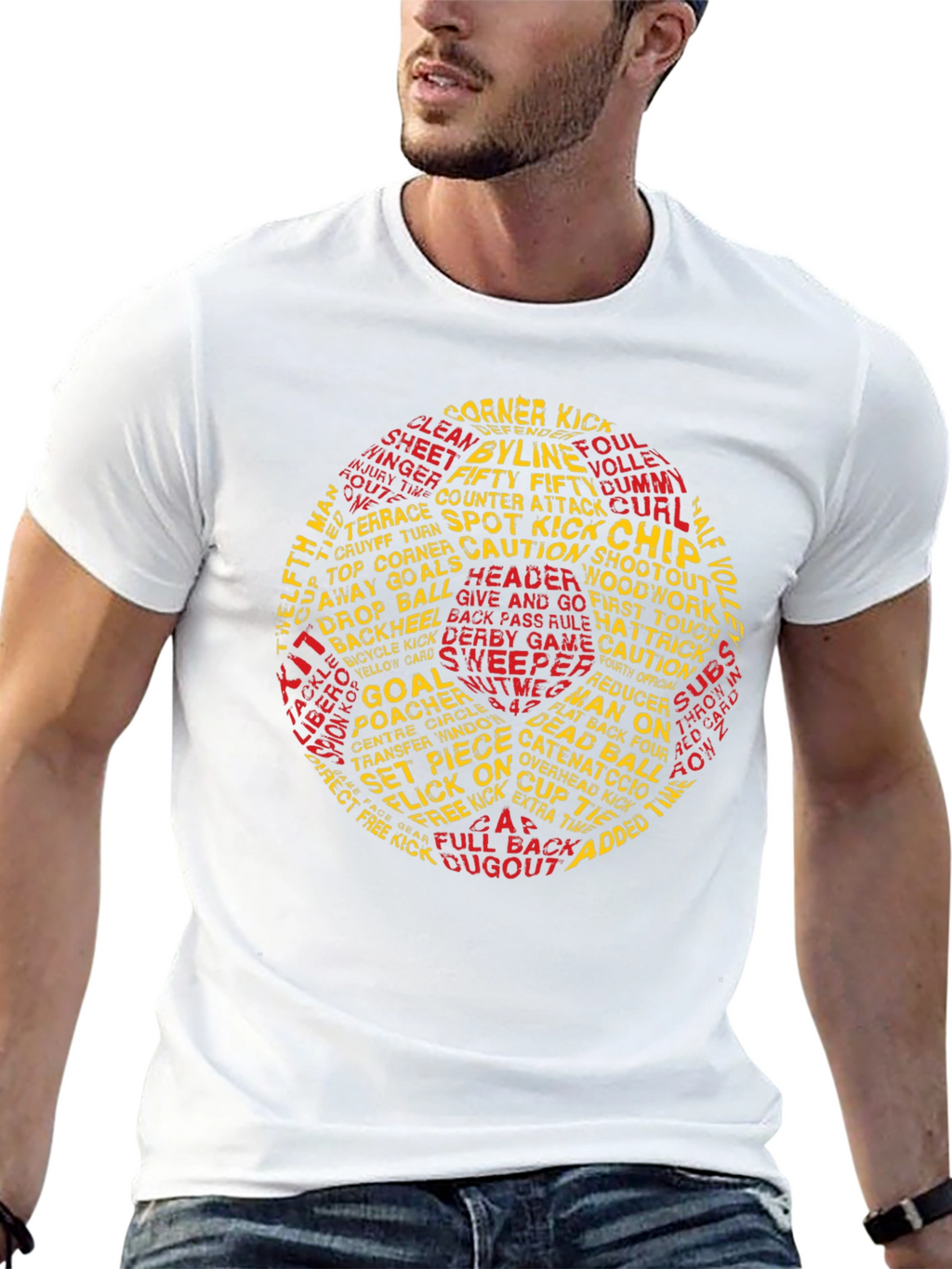 Soccer Word Art T-Shirt - Football Fan Tee