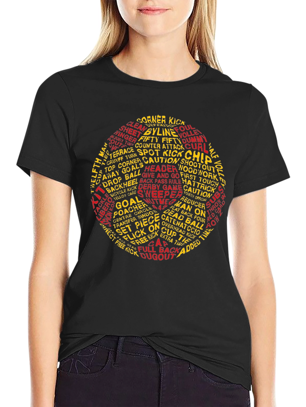 Soccer Word Art T-Shirt - Football Fan Tee