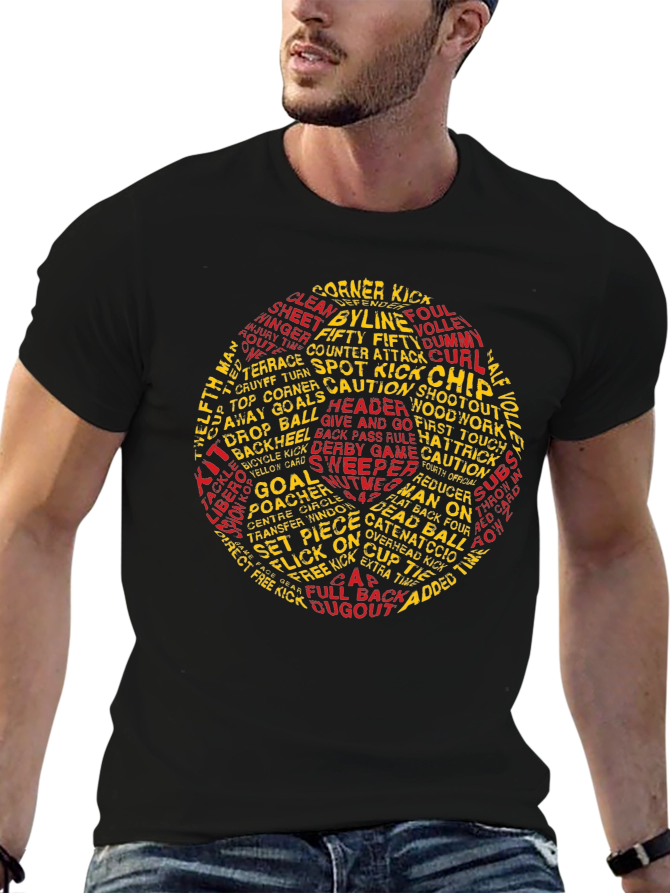 Soccer Word Art T-Shirt - Football Fan Tee