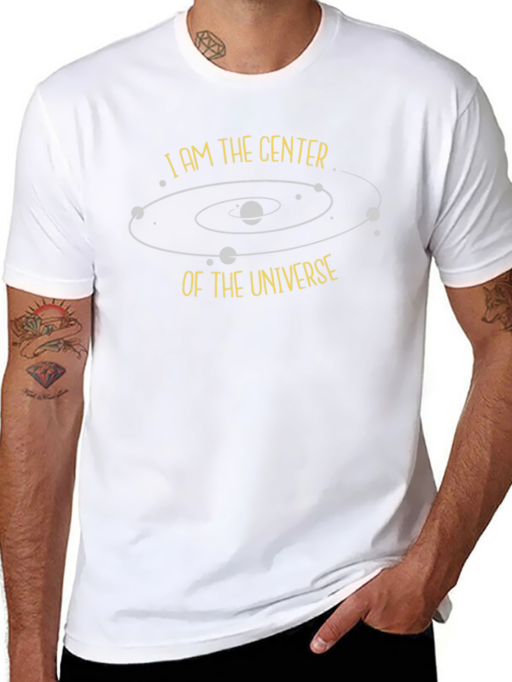 I am the Center of the Universe Black T-Shirt