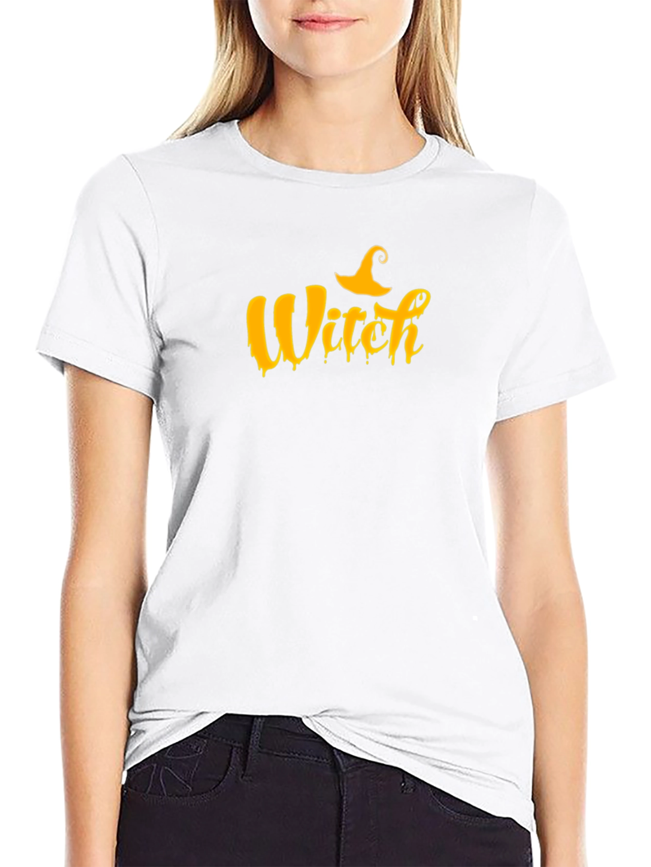 Halloween Witch T-Shirt - Black Graphic Tee