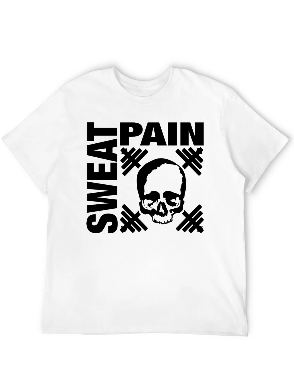 Pain Sweat Skull Graphic T-Shirt - Gym Motivation