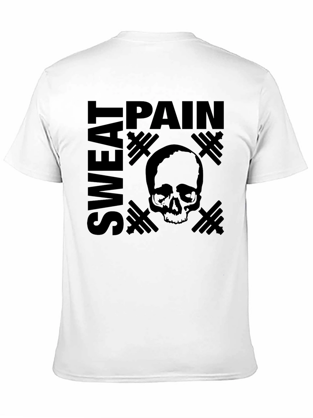 Pain Sweat Skull Graphic T-Shirt - Gym Motivation
