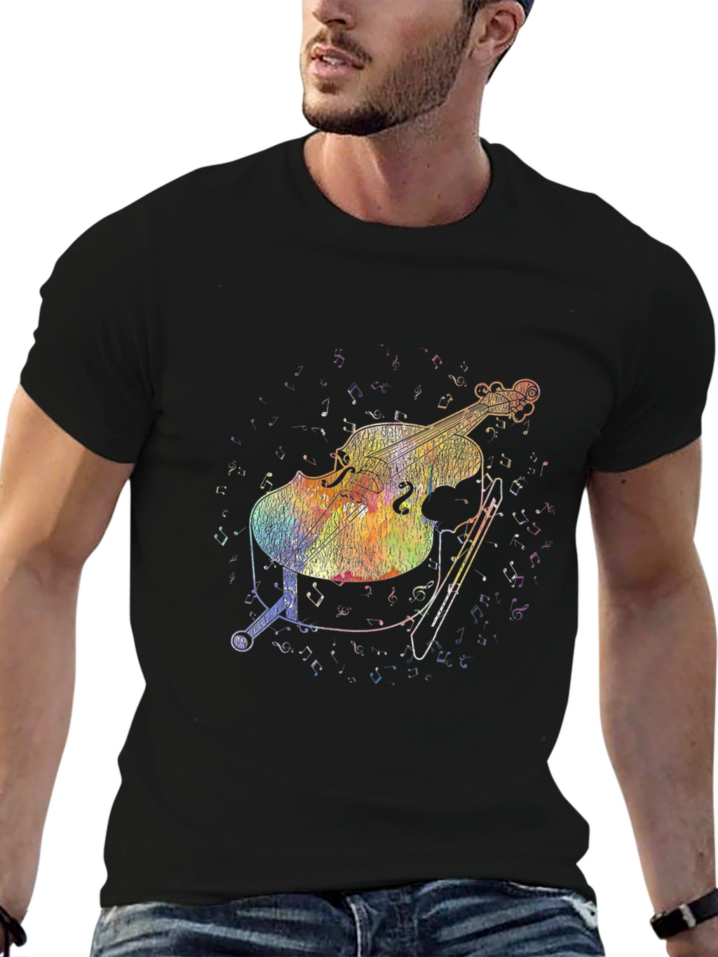 Musical Cello Graphic T-Shirt