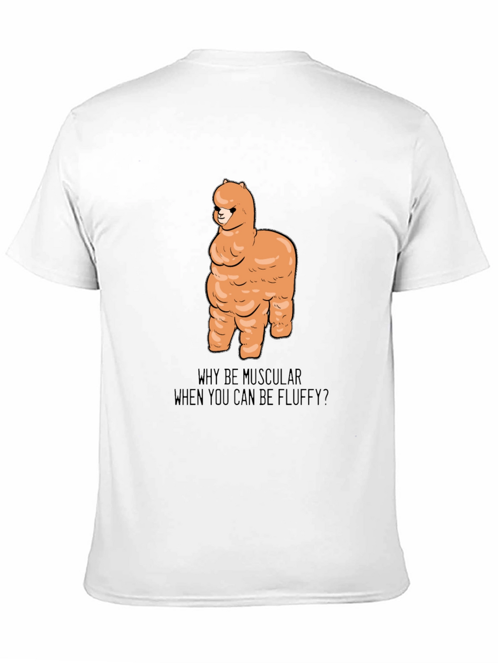 Fluffy Llama Graphic Tee - Black Unisex T-Shirt
