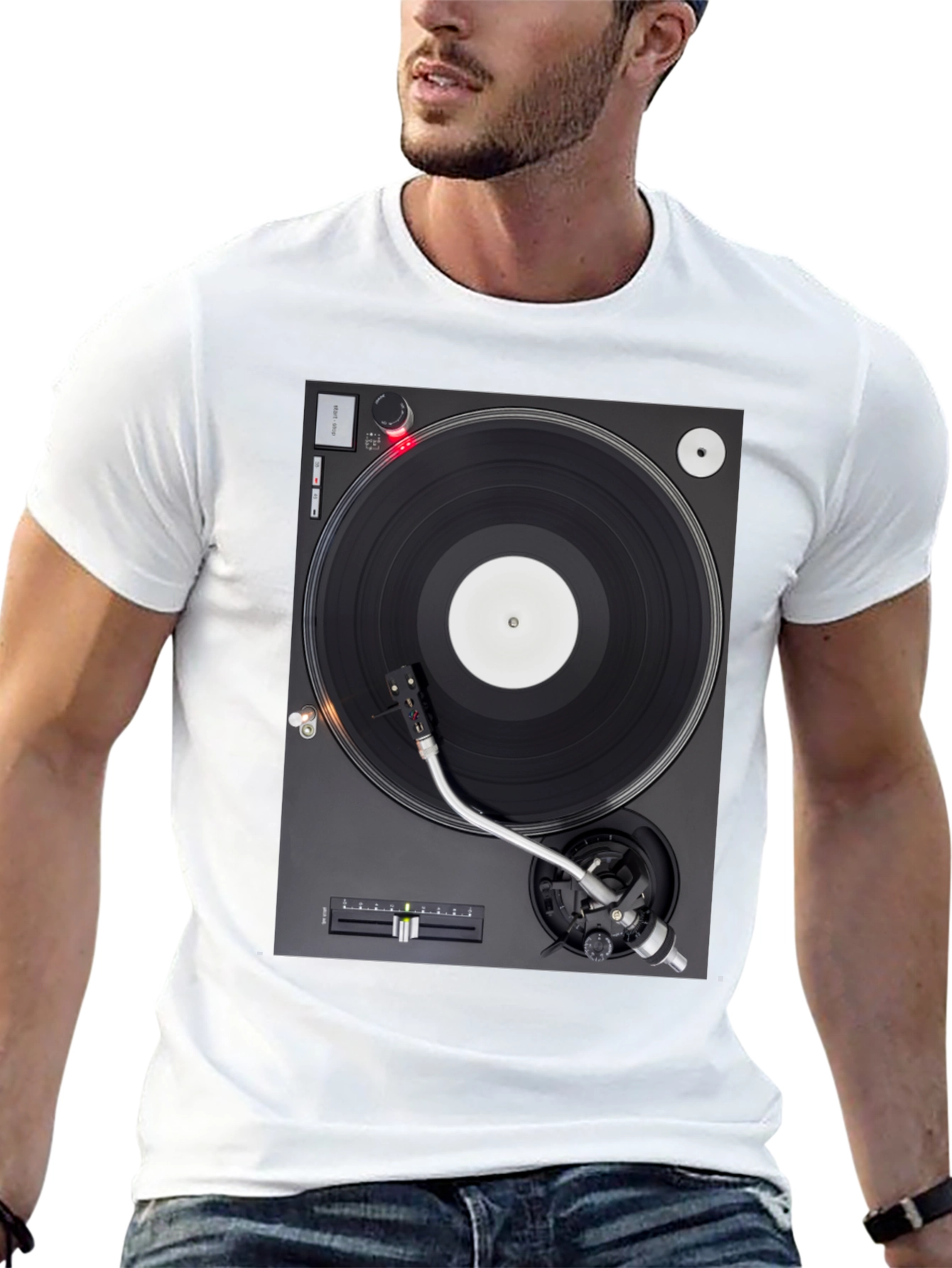 Turntable Graphic T-Shirt - DJ Music Lover Tee