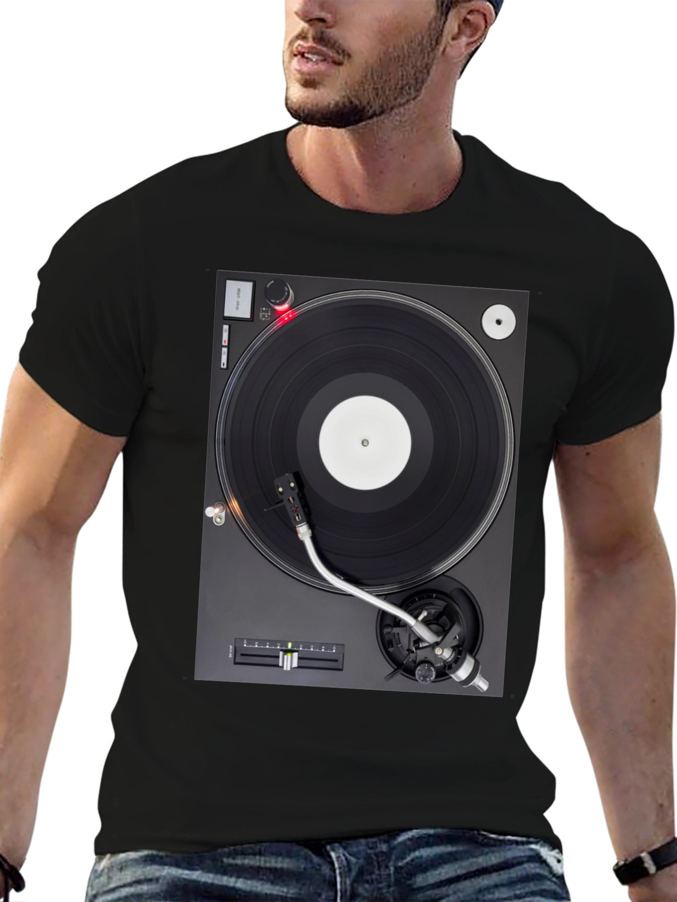 Turntable Graphic T-Shirt - DJ Music Lover Tee