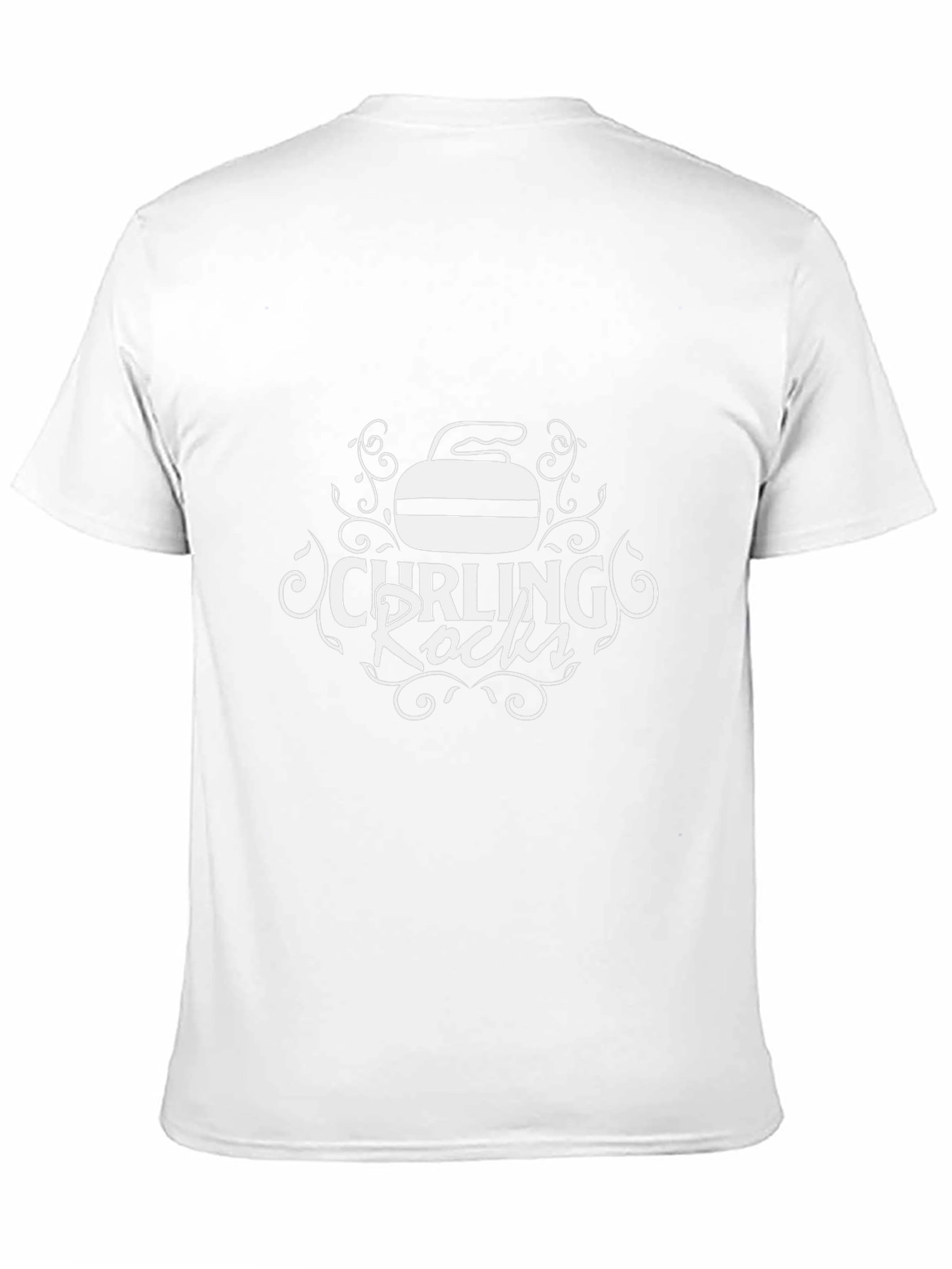 Curling Rocks Black Graphic T-Shirt
