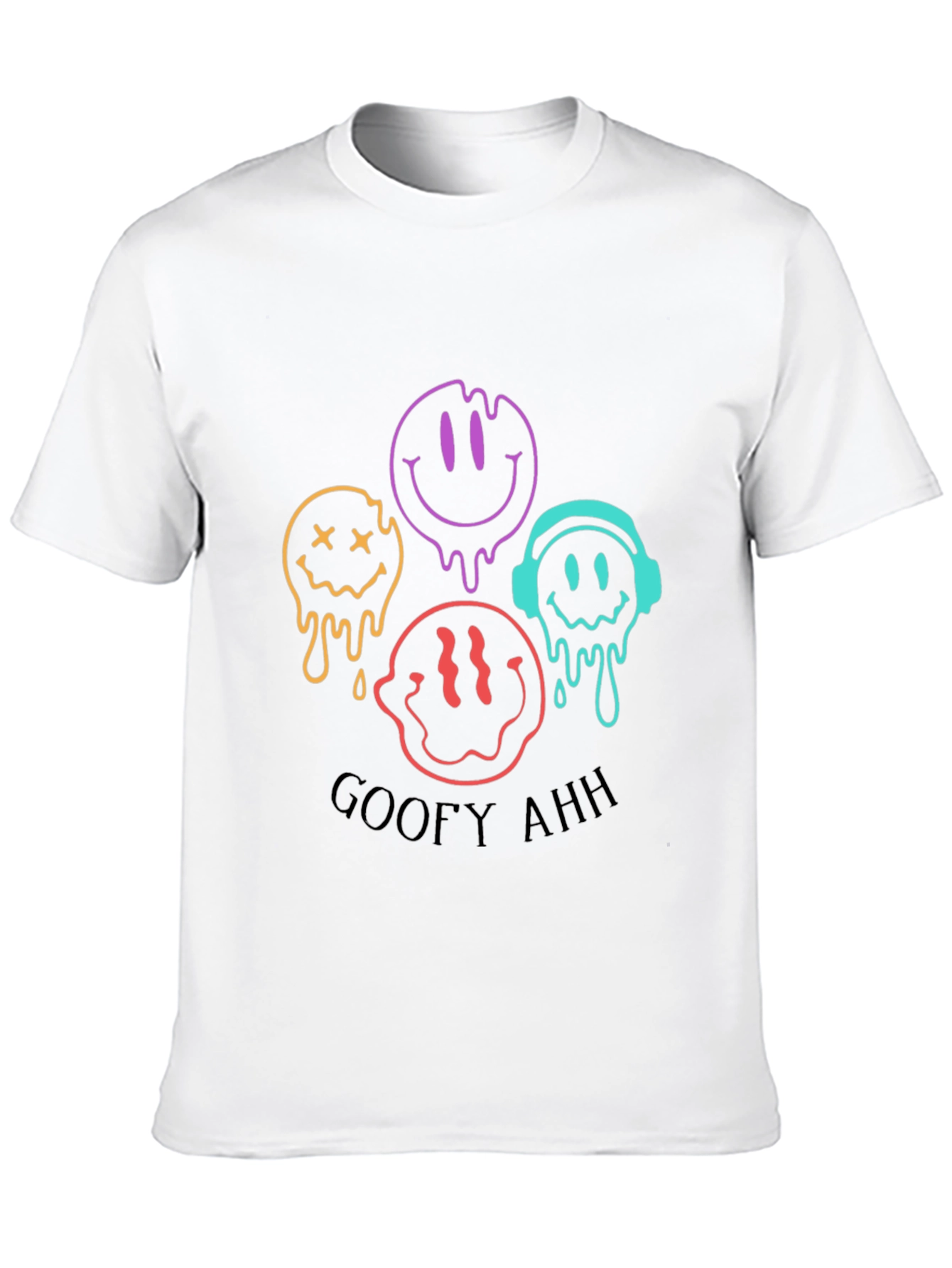 Goofy Ahh Smiley Face Graphic Tee