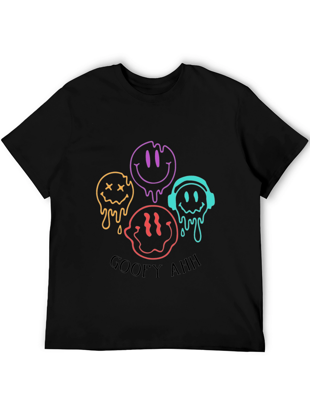 Goofy Ahh Smiley Face Graphic Tee