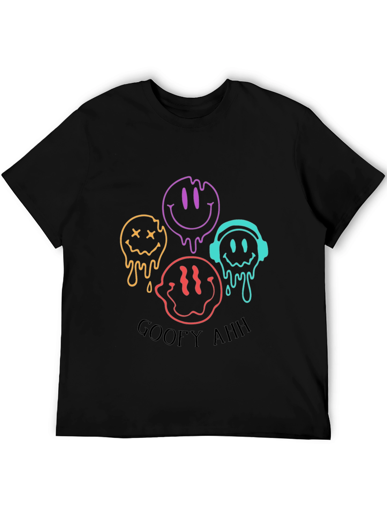 Goofy Ahh Smiley Face Graphic Tee