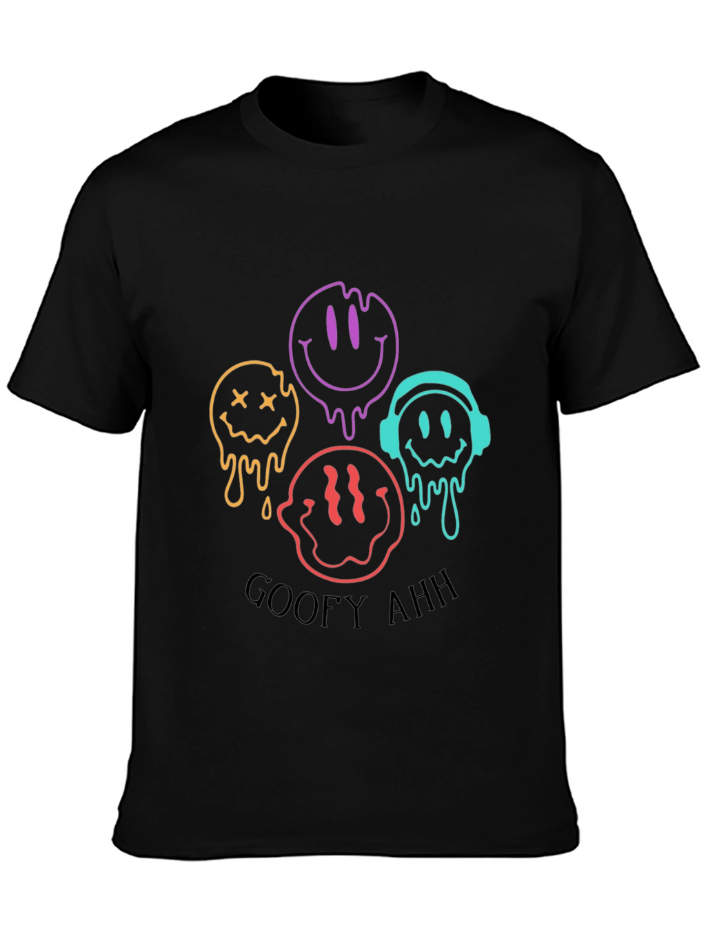 Goofy Ahh Smiley Face Graphic Tee