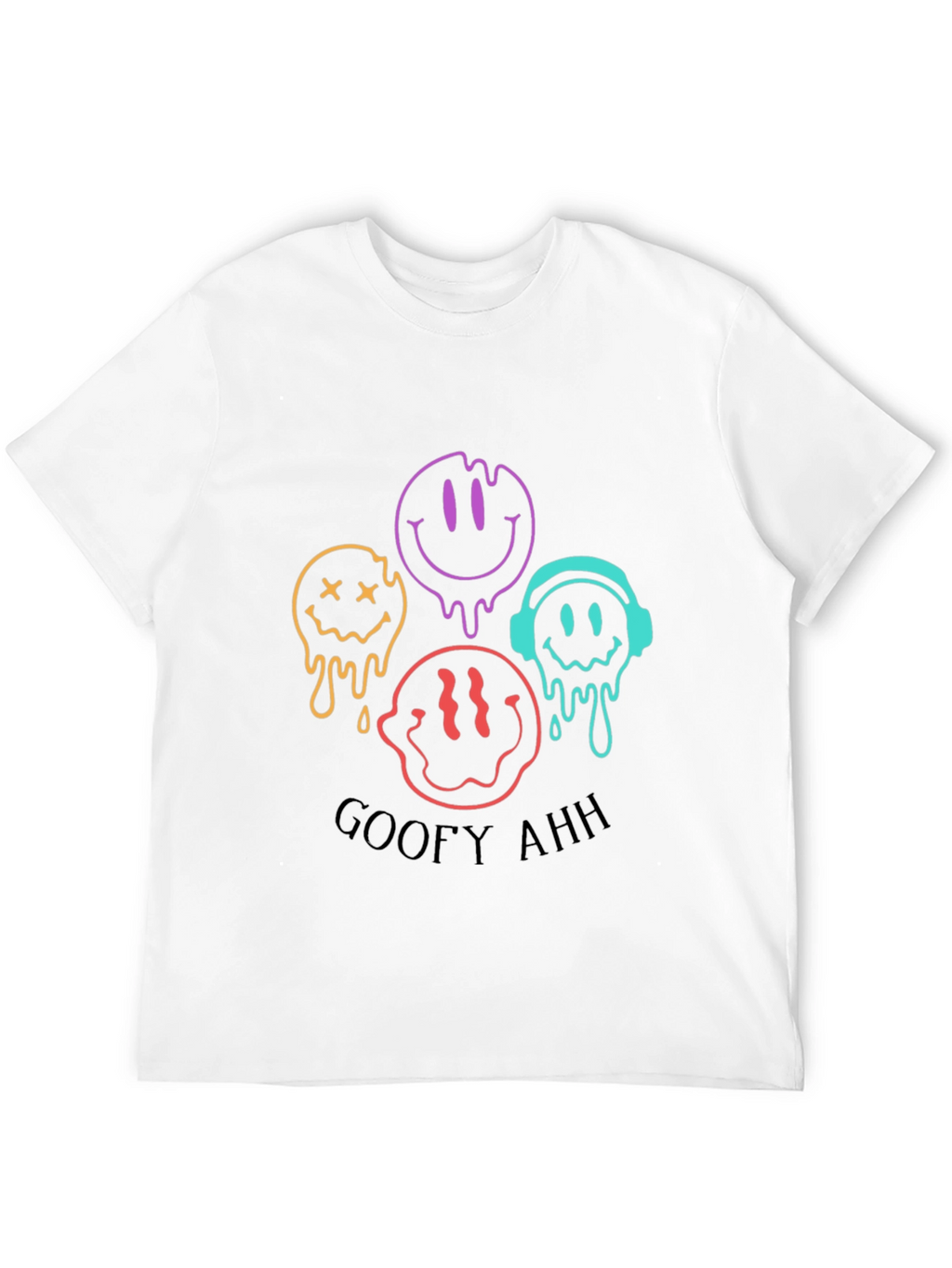 Goofy Ahh Smiley Face Graphic Tee