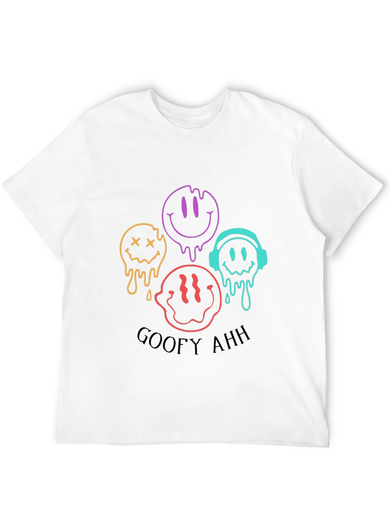 Goofy Ahh Smiley Face Graphic Tee