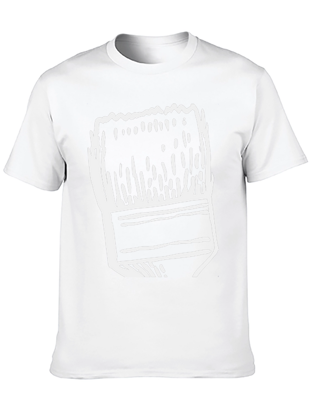 Abstract Paintbrush Graphic Tee - Black Cotton T-Shirt