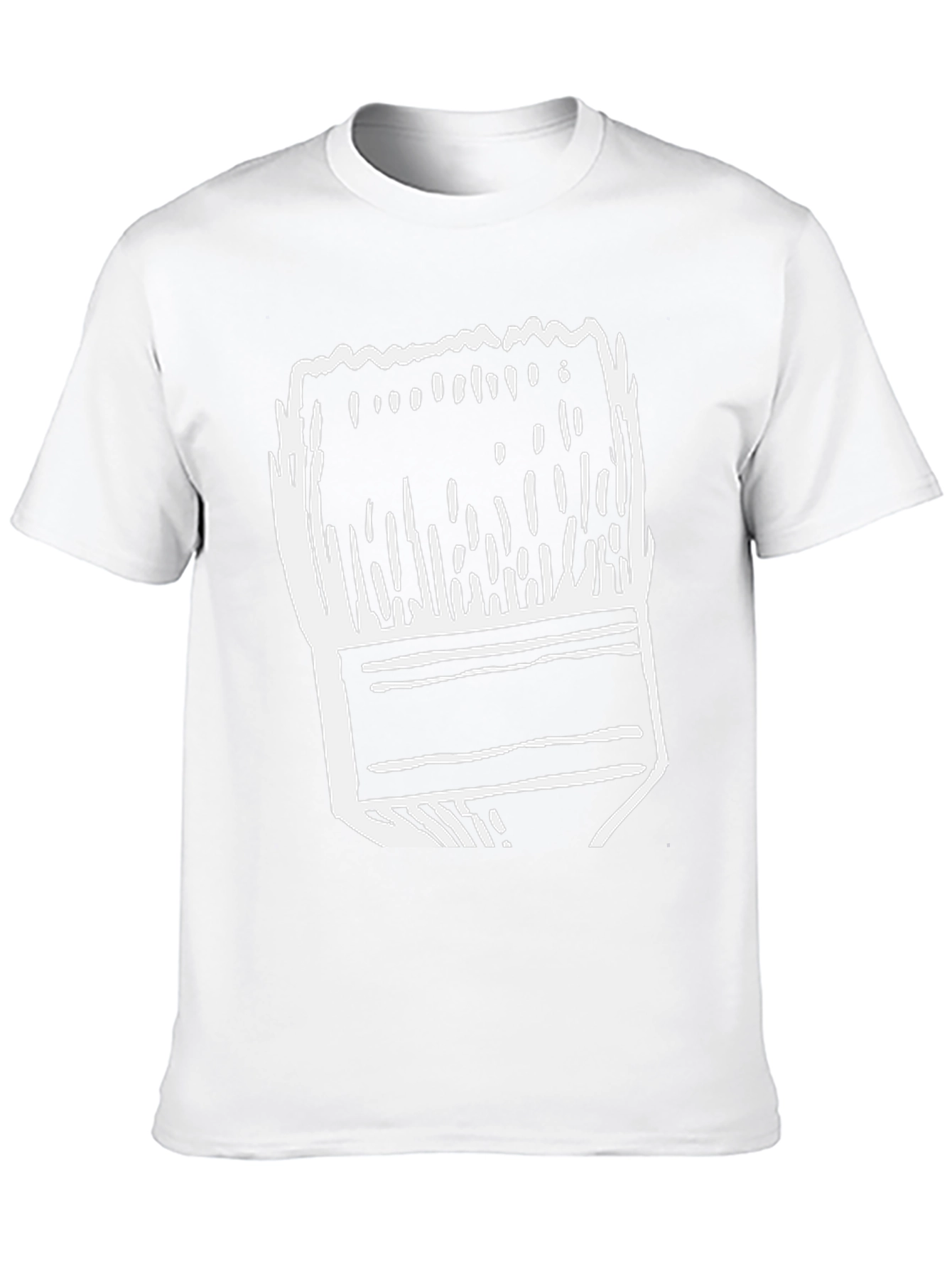 Abstract Paintbrush Graphic Tee - Black Cotton T-Shirt