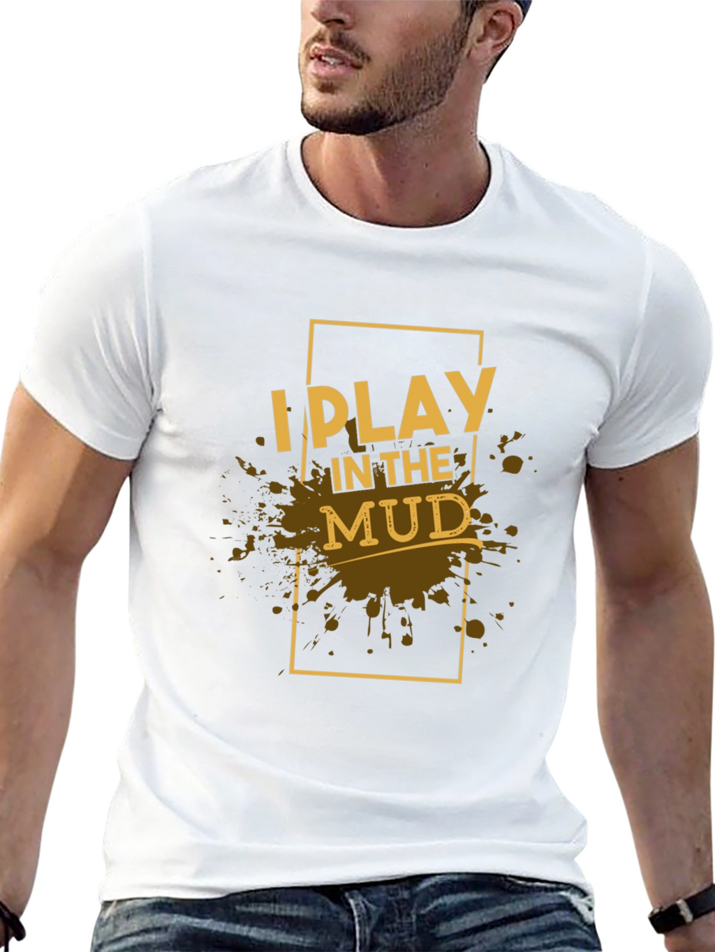 I Play in the Mud Black Graphic Tee
