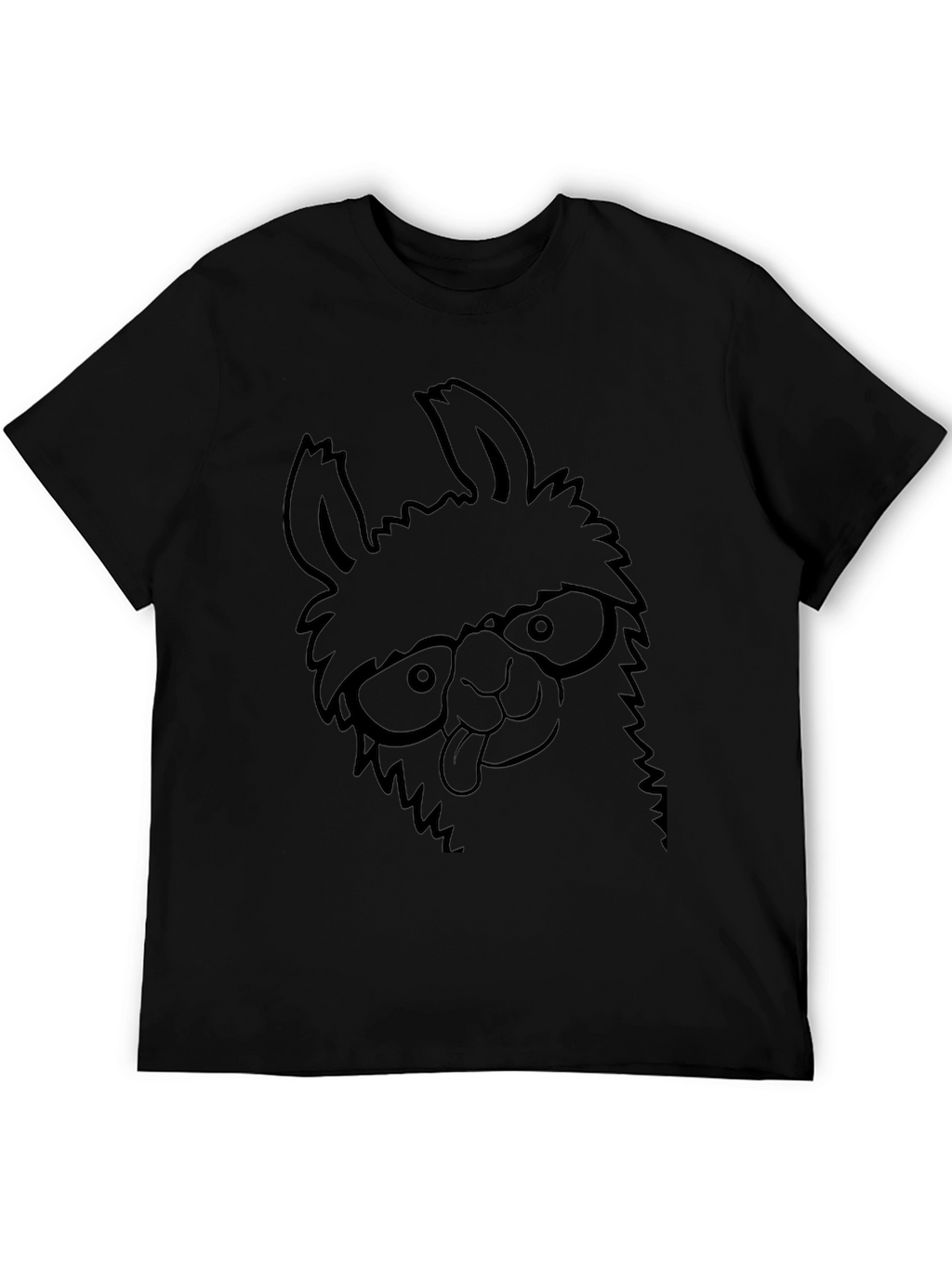 Llama Graphic Tee - Comfy Casual Black T-Shirt