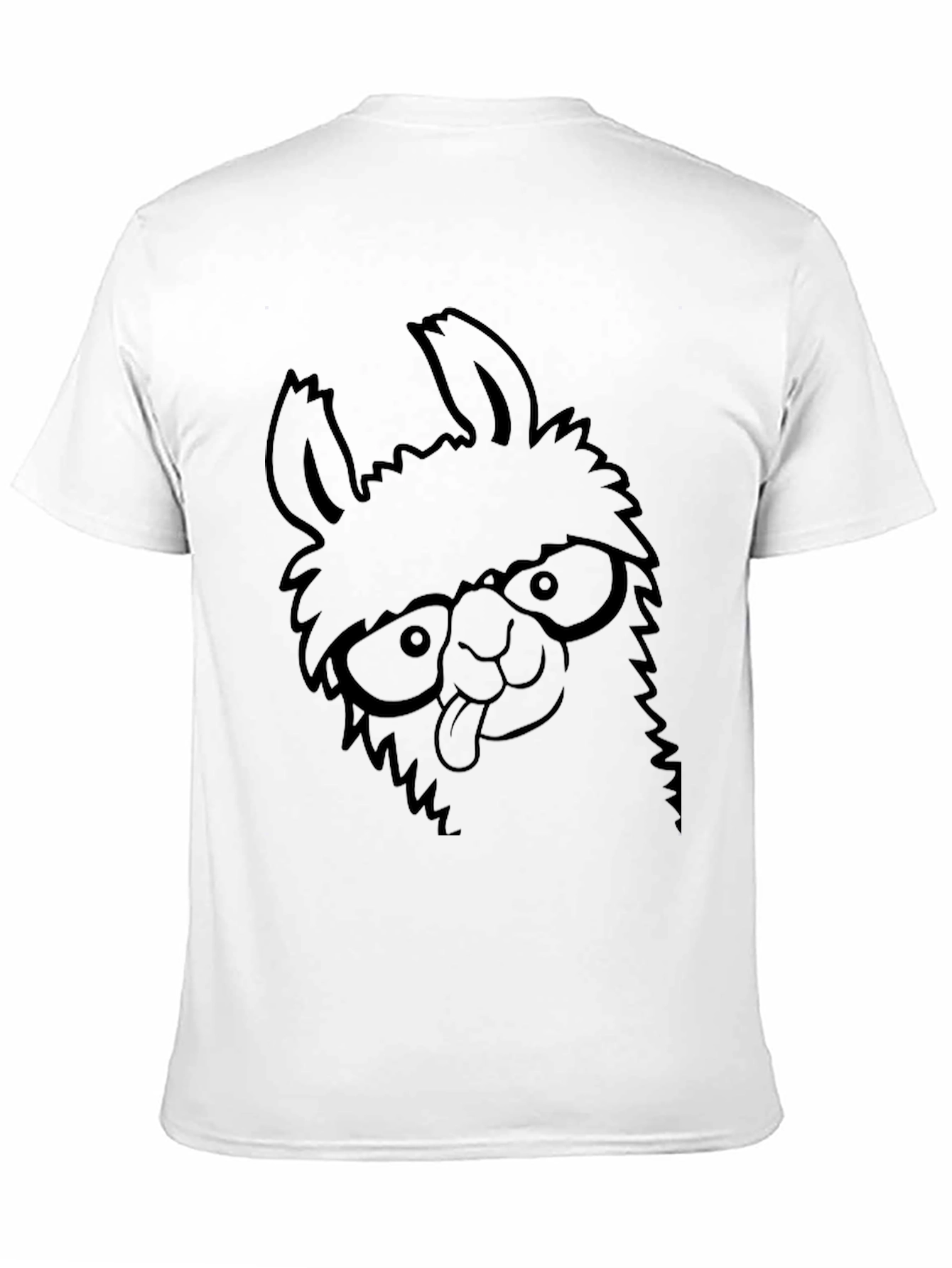Llama Graphic Tee - Comfy Casual Black T-Shirt