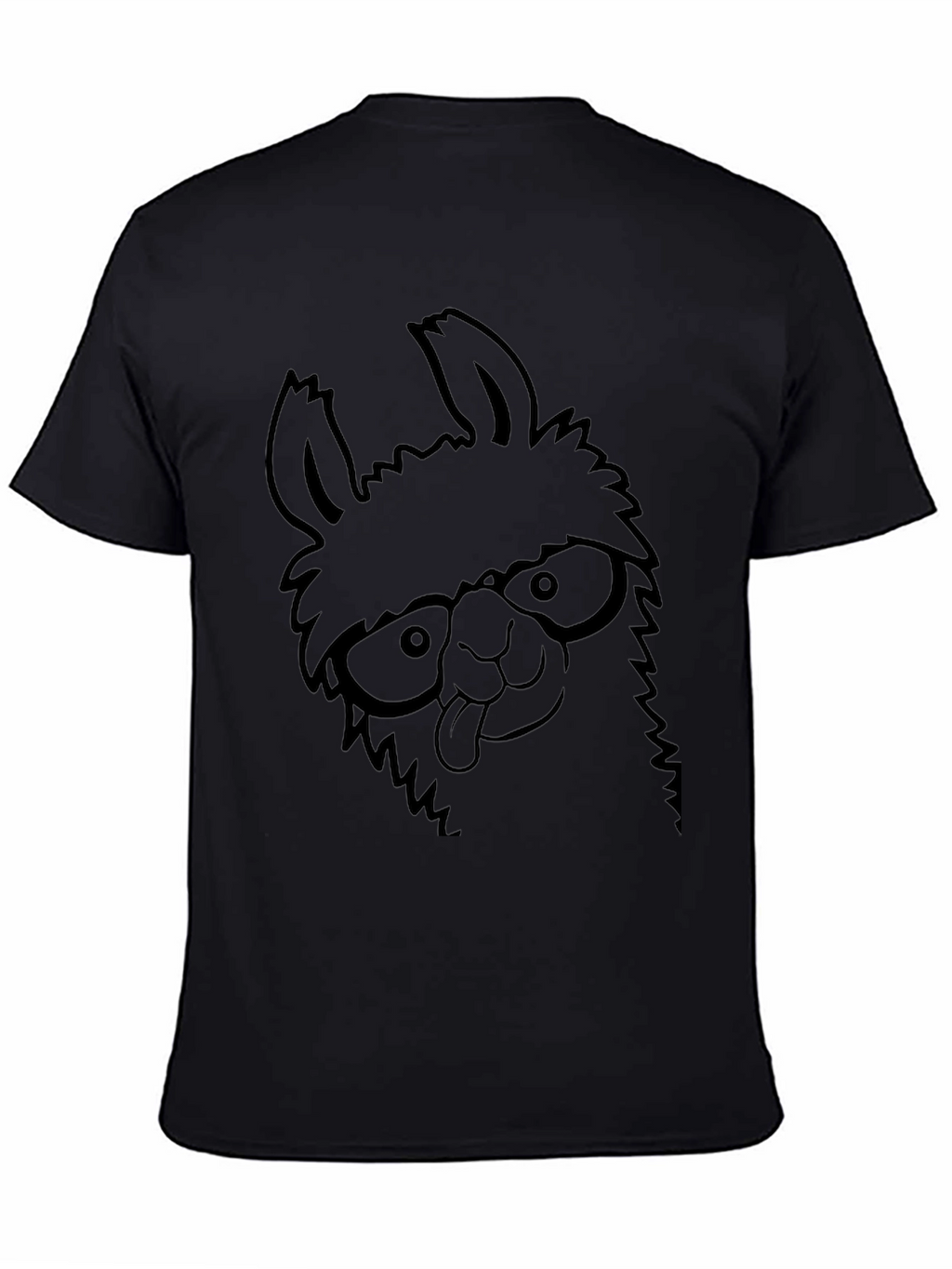 Llama Graphic Tee - Comfy Casual Black T-Shirt