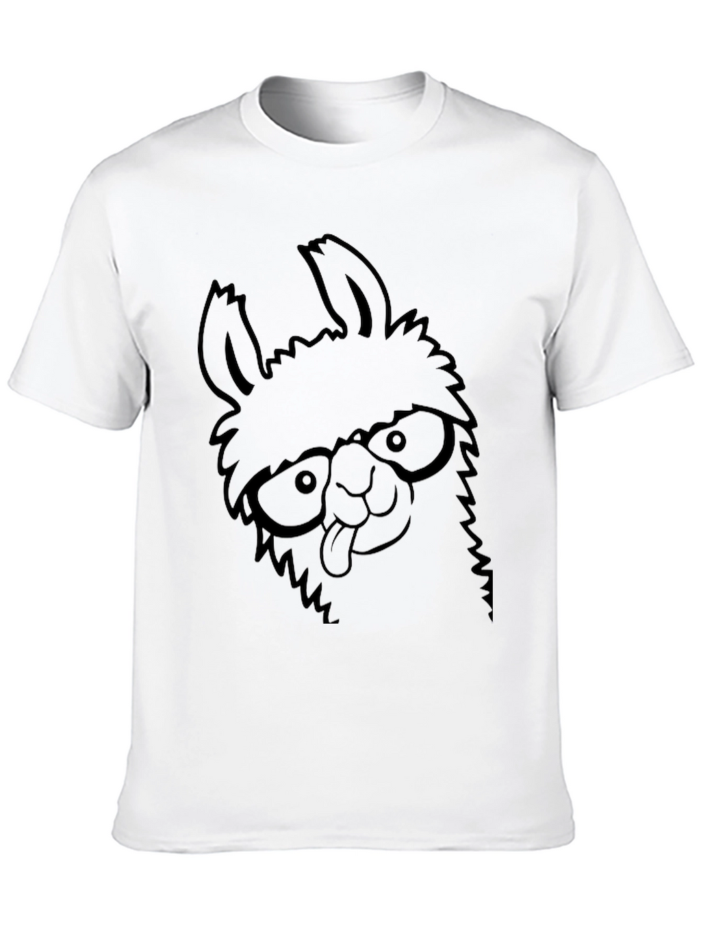 Llama Graphic Tee - Comfy Casual Black T-Shirt
