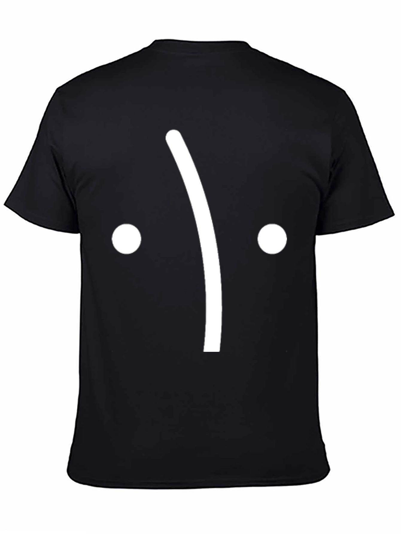 Sad Face Graphic Tee - Black Cotton T-Shirt
