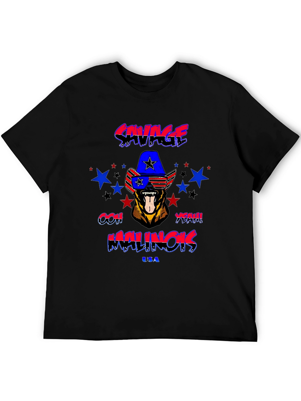 Savage Malinois USA Graphic T-Shirt