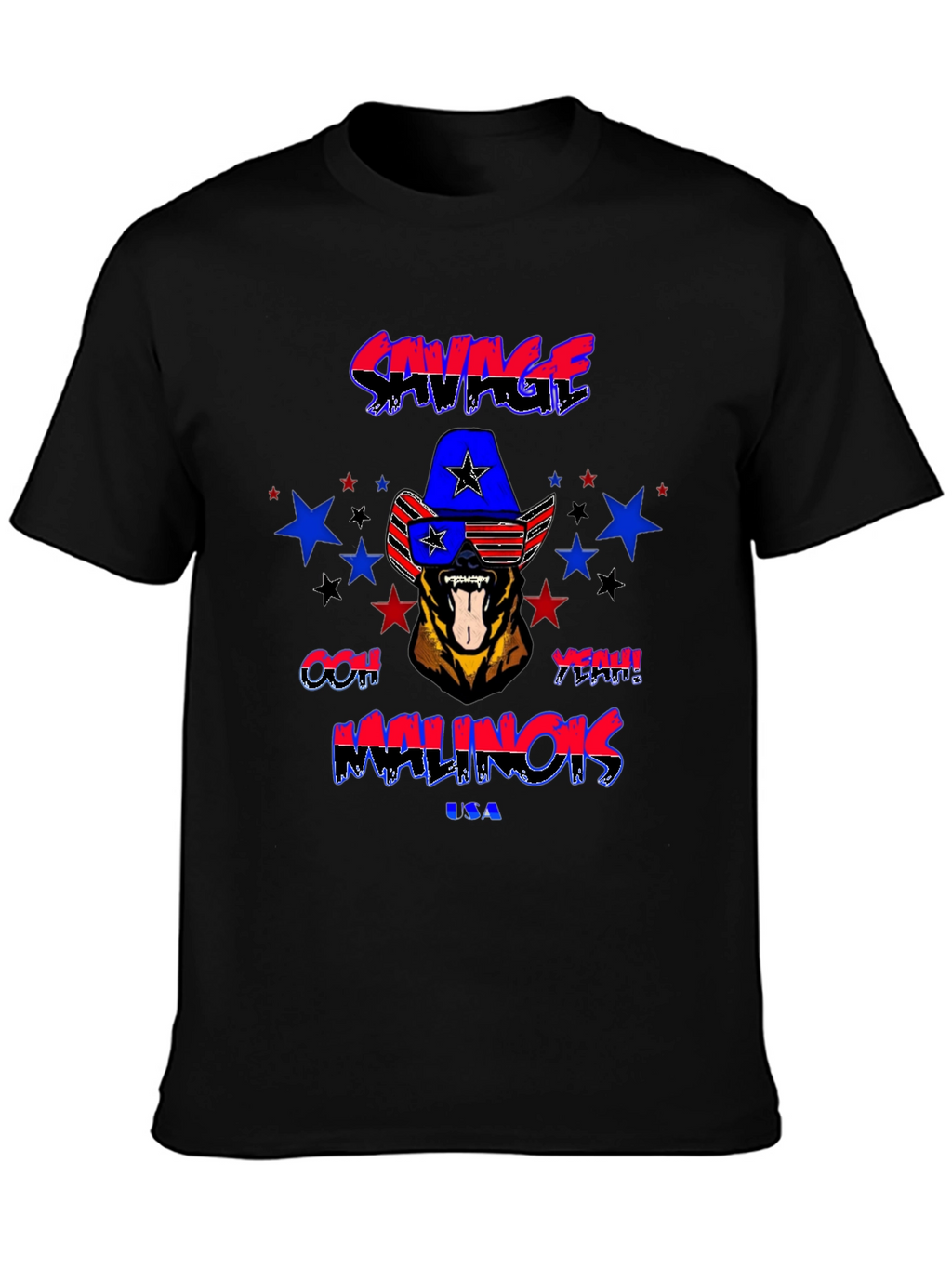 Savage Malinois USA Graphic T-Shirt