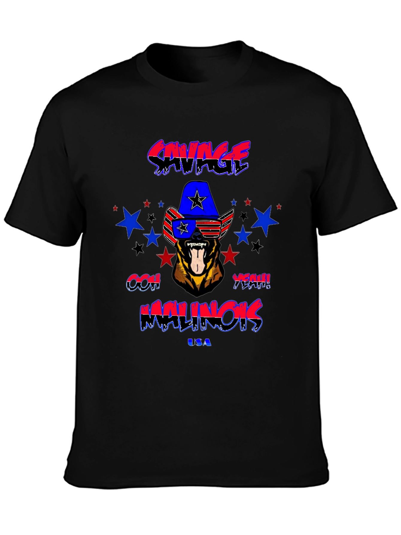 Savage Malinois USA Graphic T-Shirt