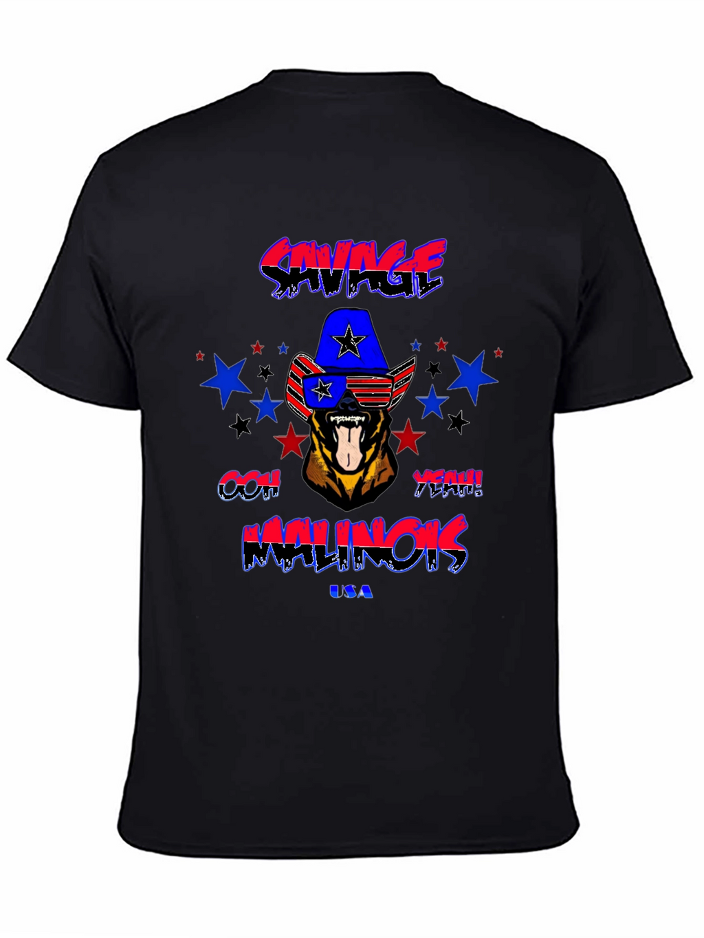 Savage Malinois USA Graphic T-Shirt