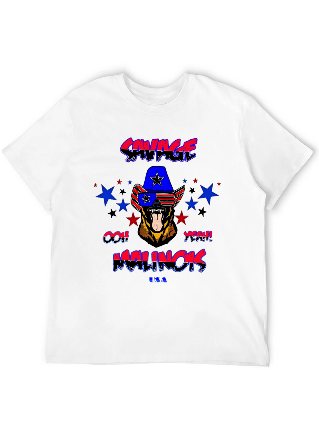 Savage Malinois USA Graphic T-Shirt