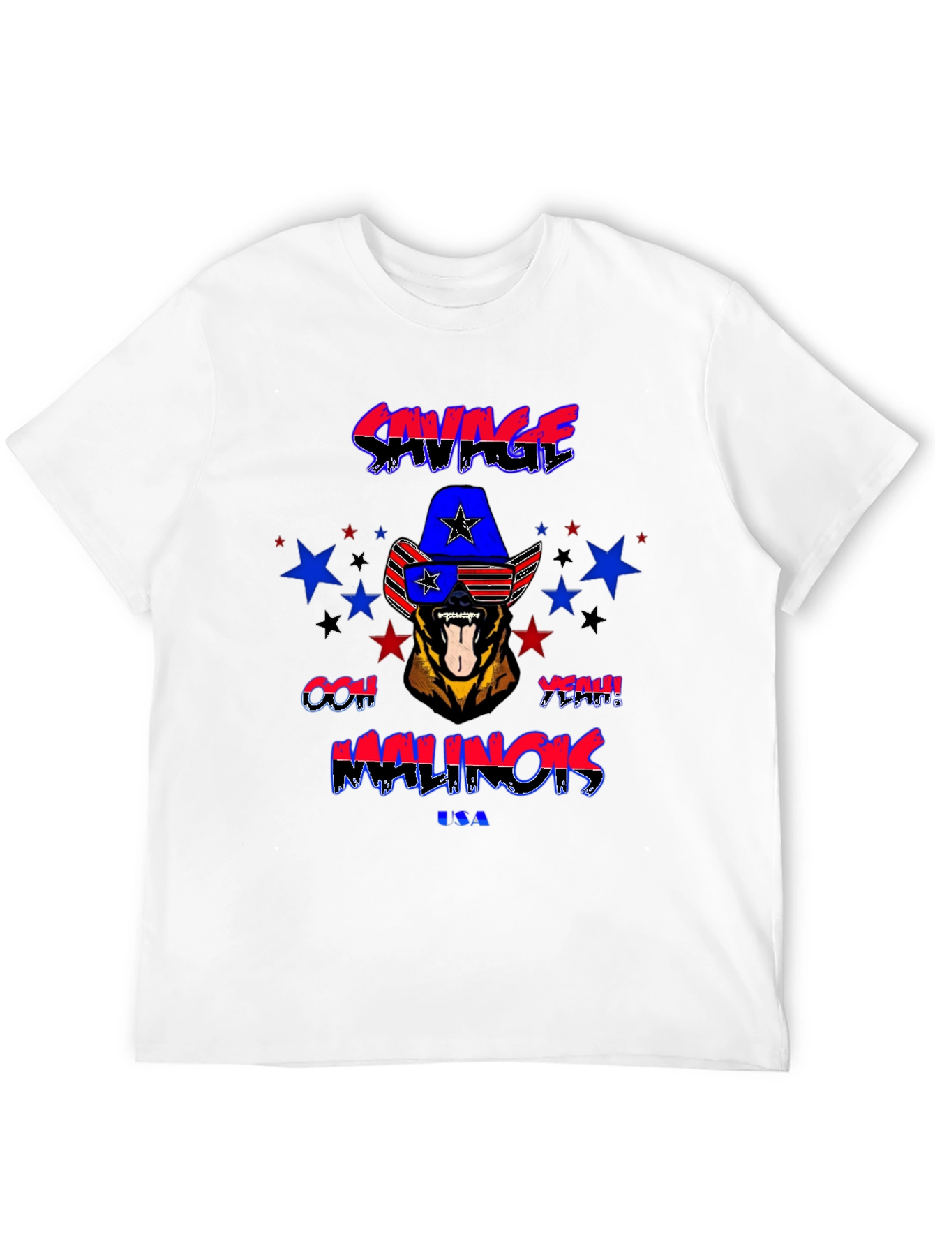 Savage Malinois USA Graphic T-Shirt