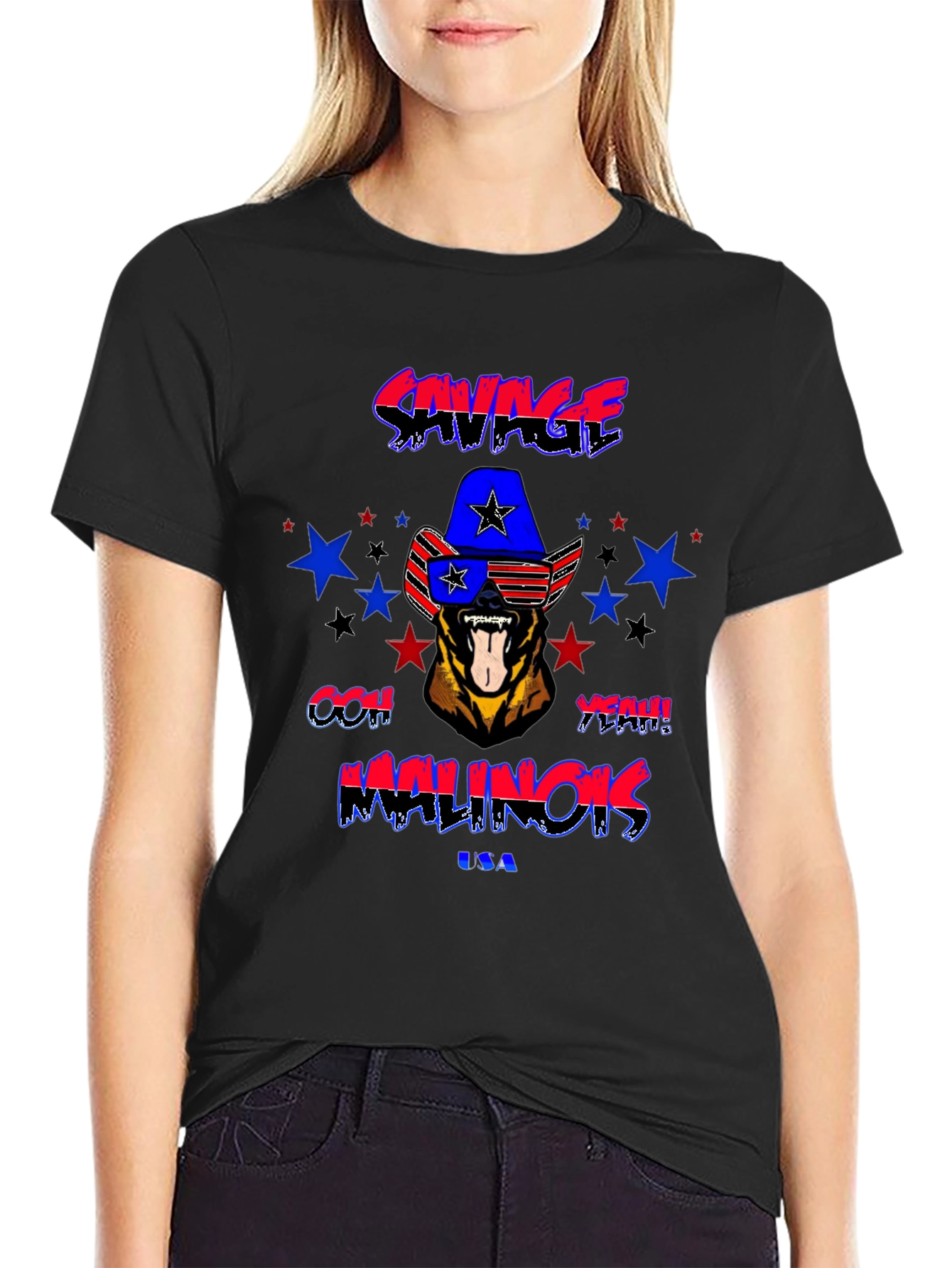 Savage Malinois USA Graphic T-Shirt