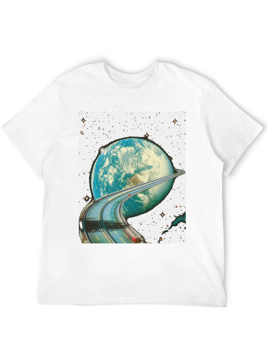 Road Around Planet Black T-Shirt