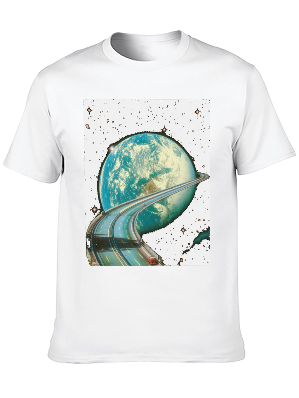 Road Around Planet Black T-Shirt
