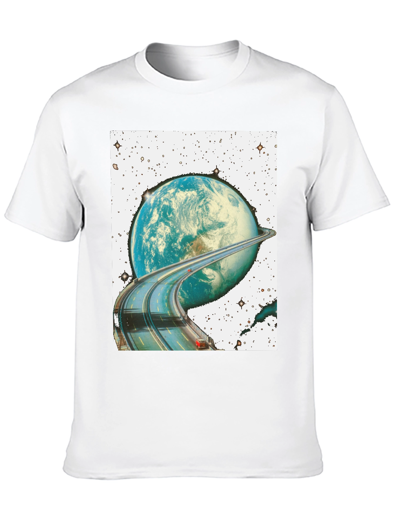 Road Around Planet Black T-Shirt