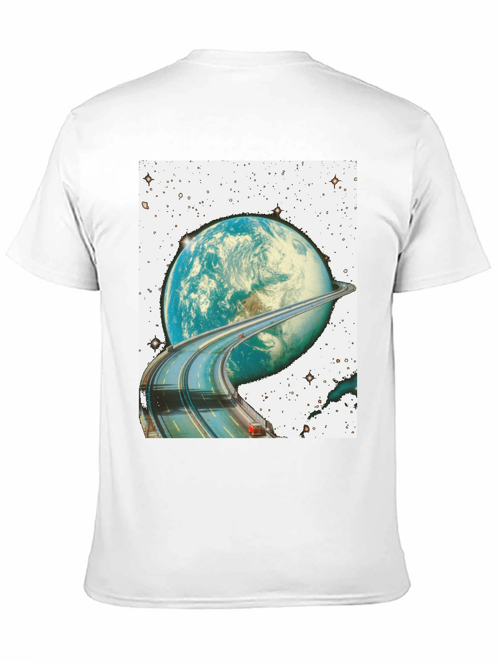 Road Around Planet Black T-Shirt