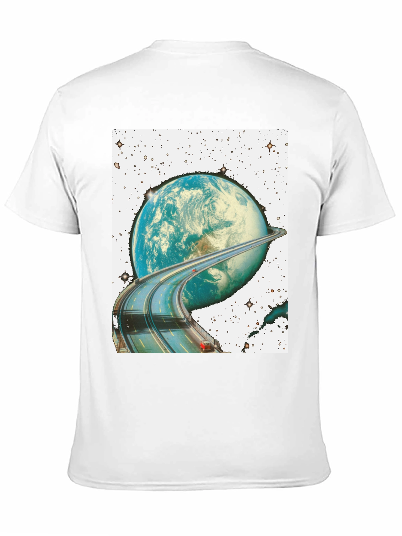 Road Around Planet Black T-Shirt