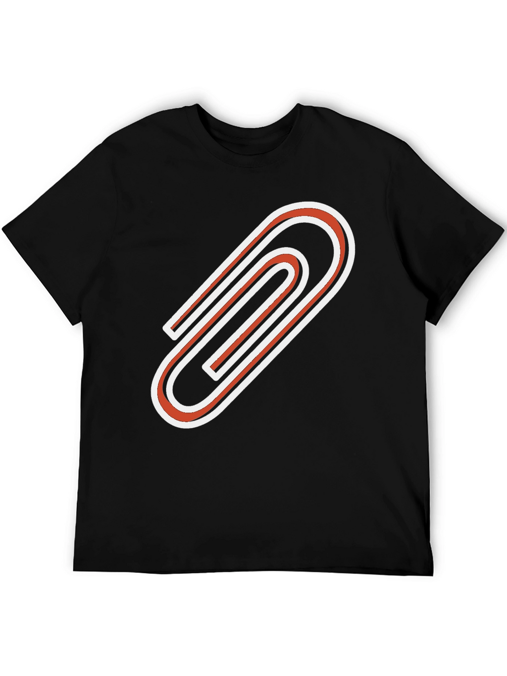 Statement Graphic Tee - Bold Paperclip Design