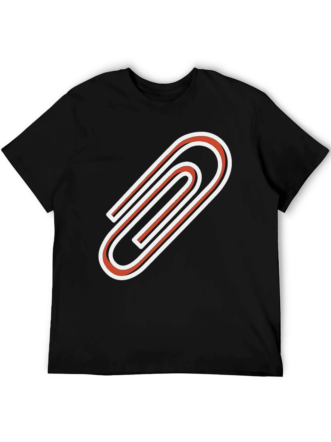 Statement Graphic Tee - Bold Paperclip Design