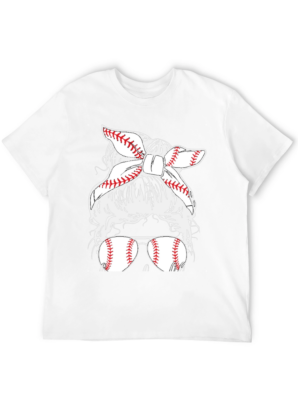 Baseball Mom Messy Bun T-Shirt