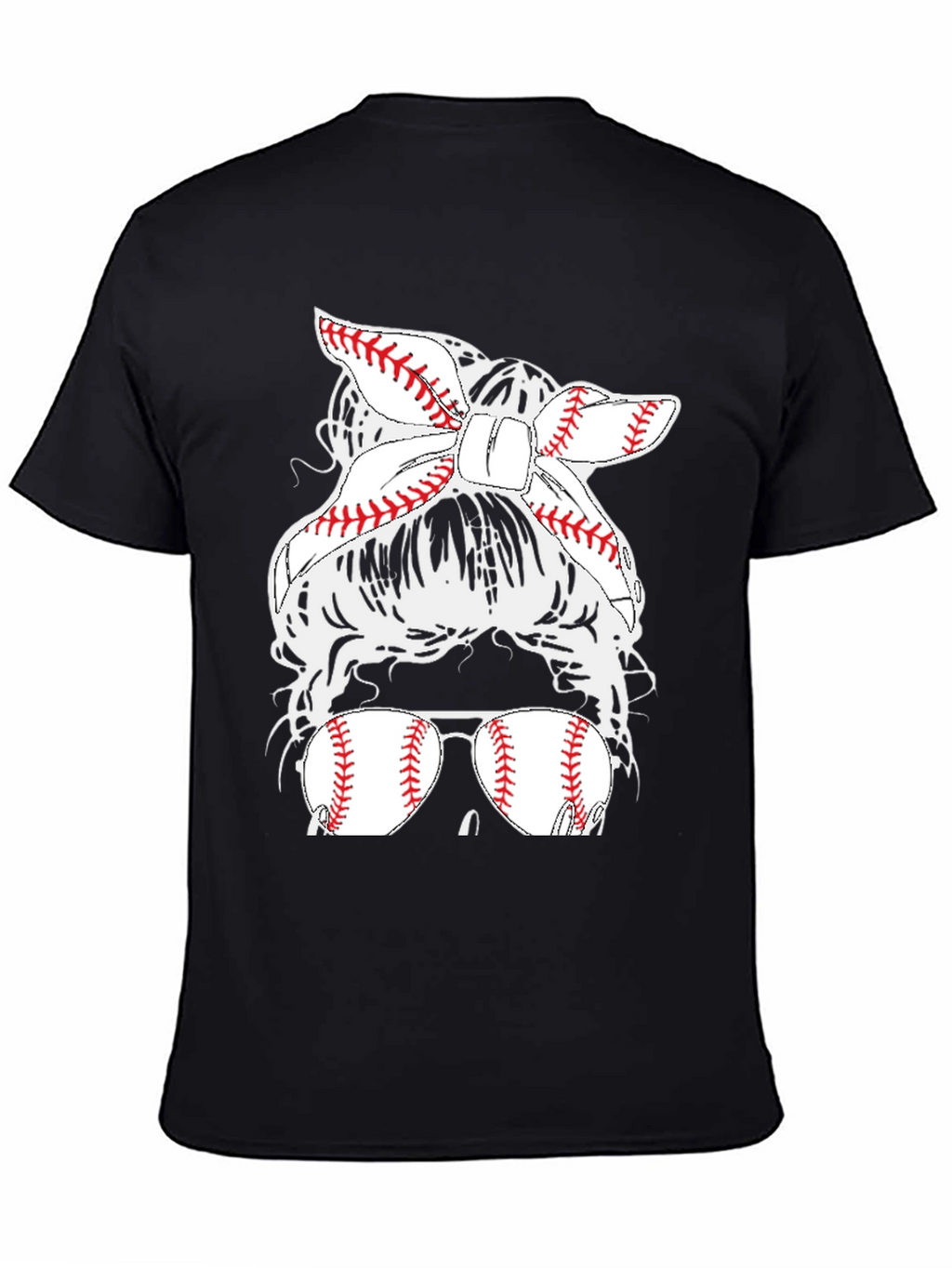 Baseball Mom Messy Bun T-Shirt