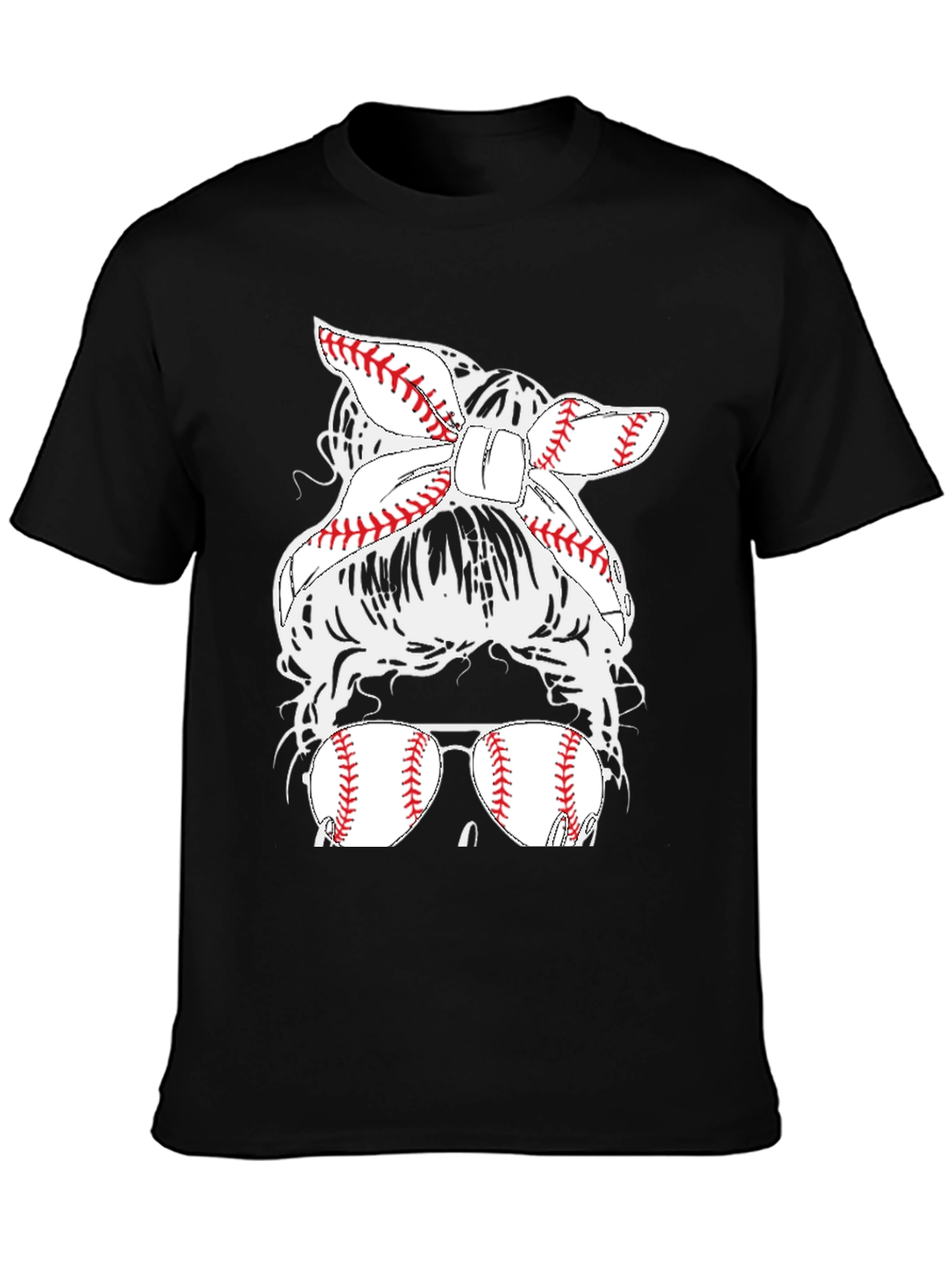 Baseball Mom Messy Bun T-Shirt