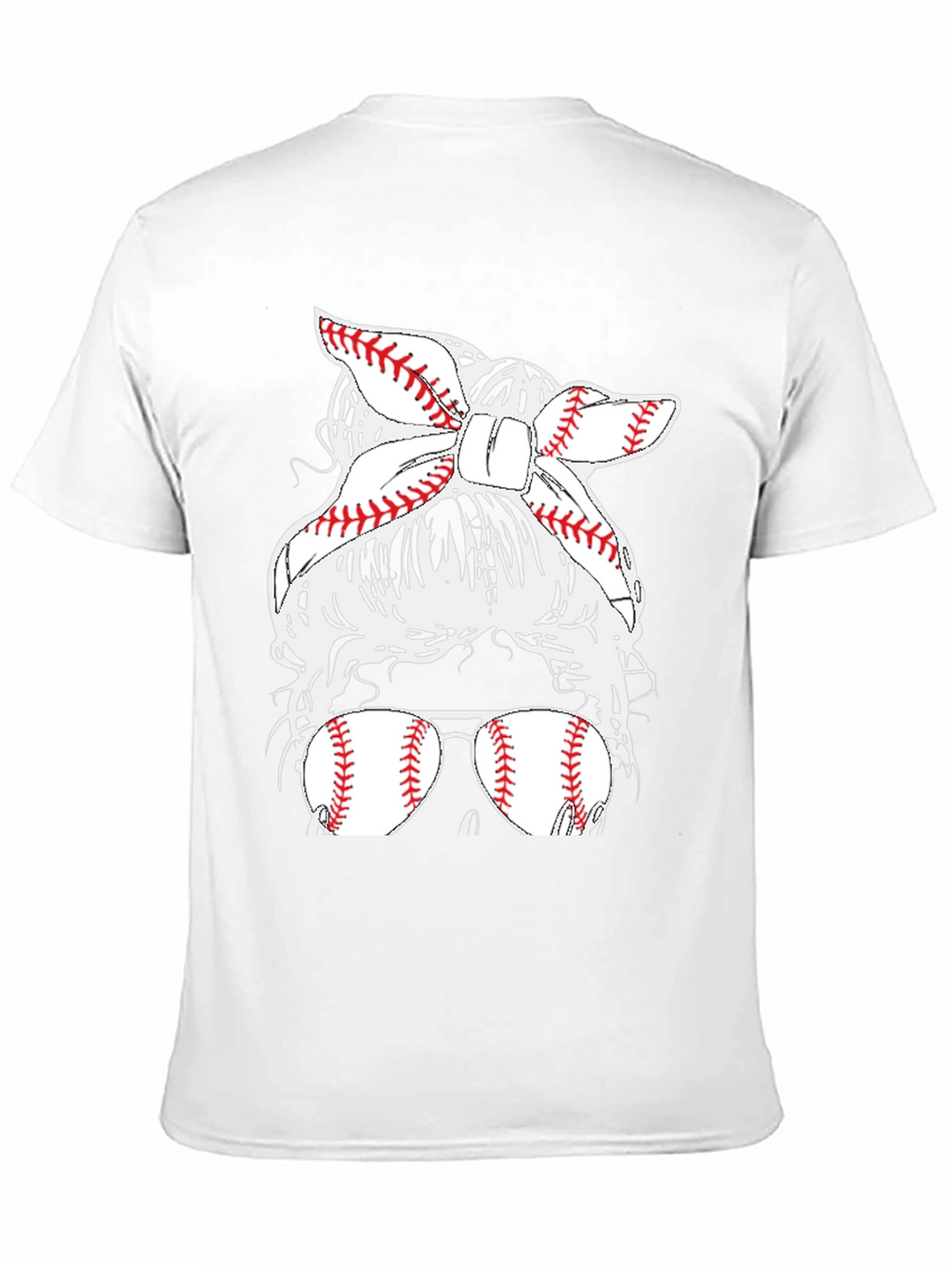 Baseball Mom Messy Bun T-Shirt