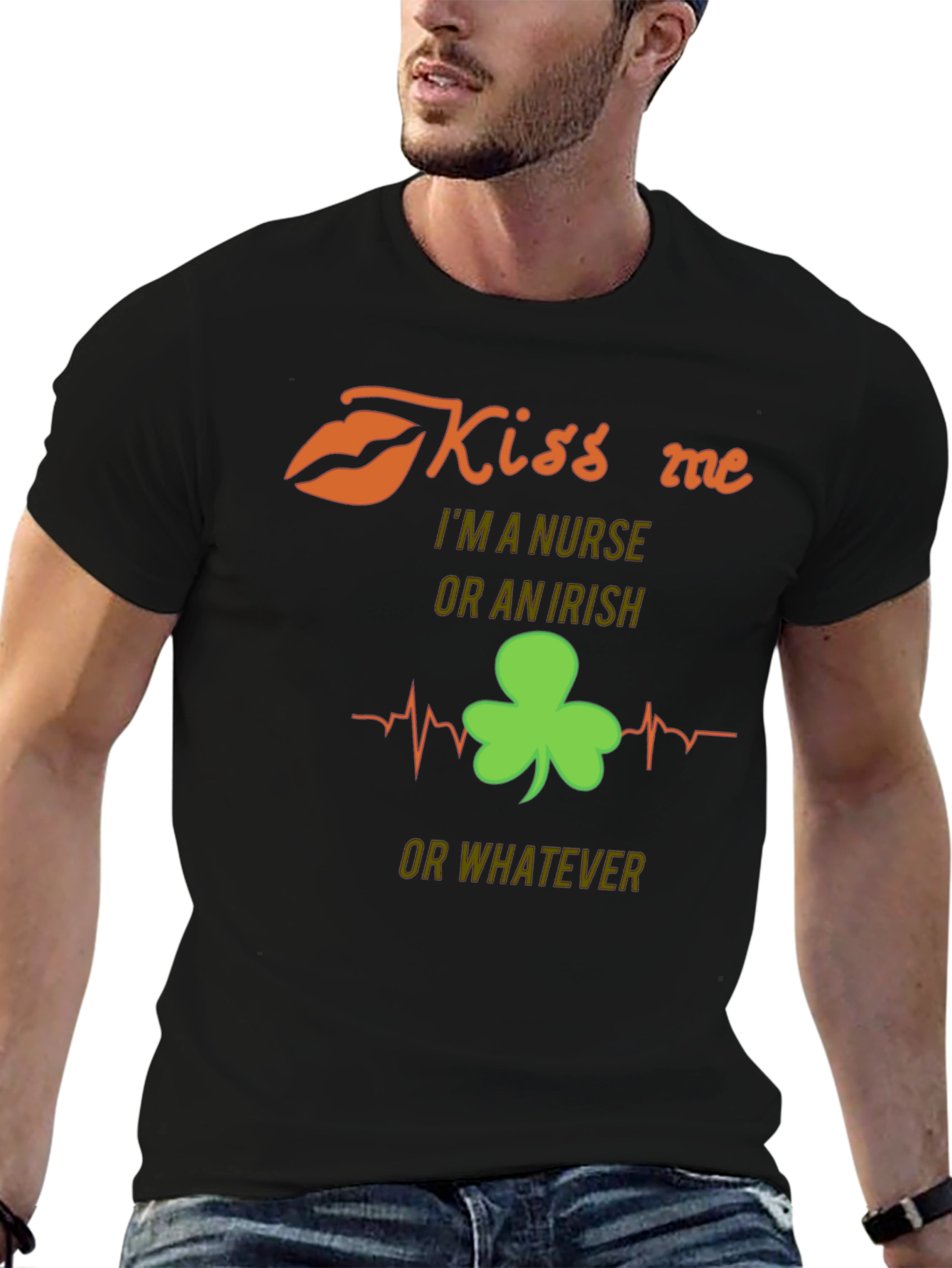 Kiss Me Im a Nurse or Irish St. Patricks Day T-Shirt