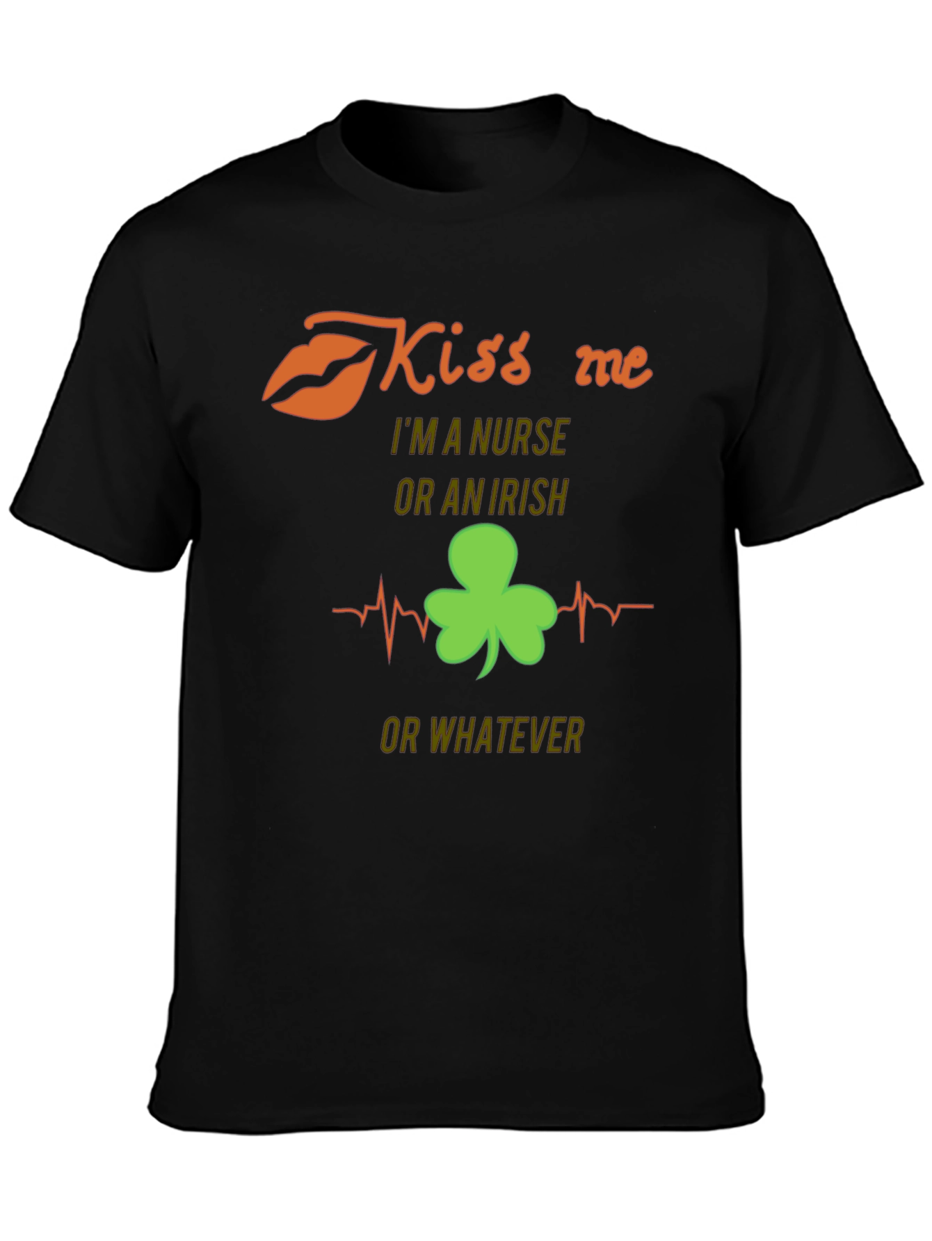 Kiss Me Im a Nurse or Irish St. Patricks Day T-Shirt