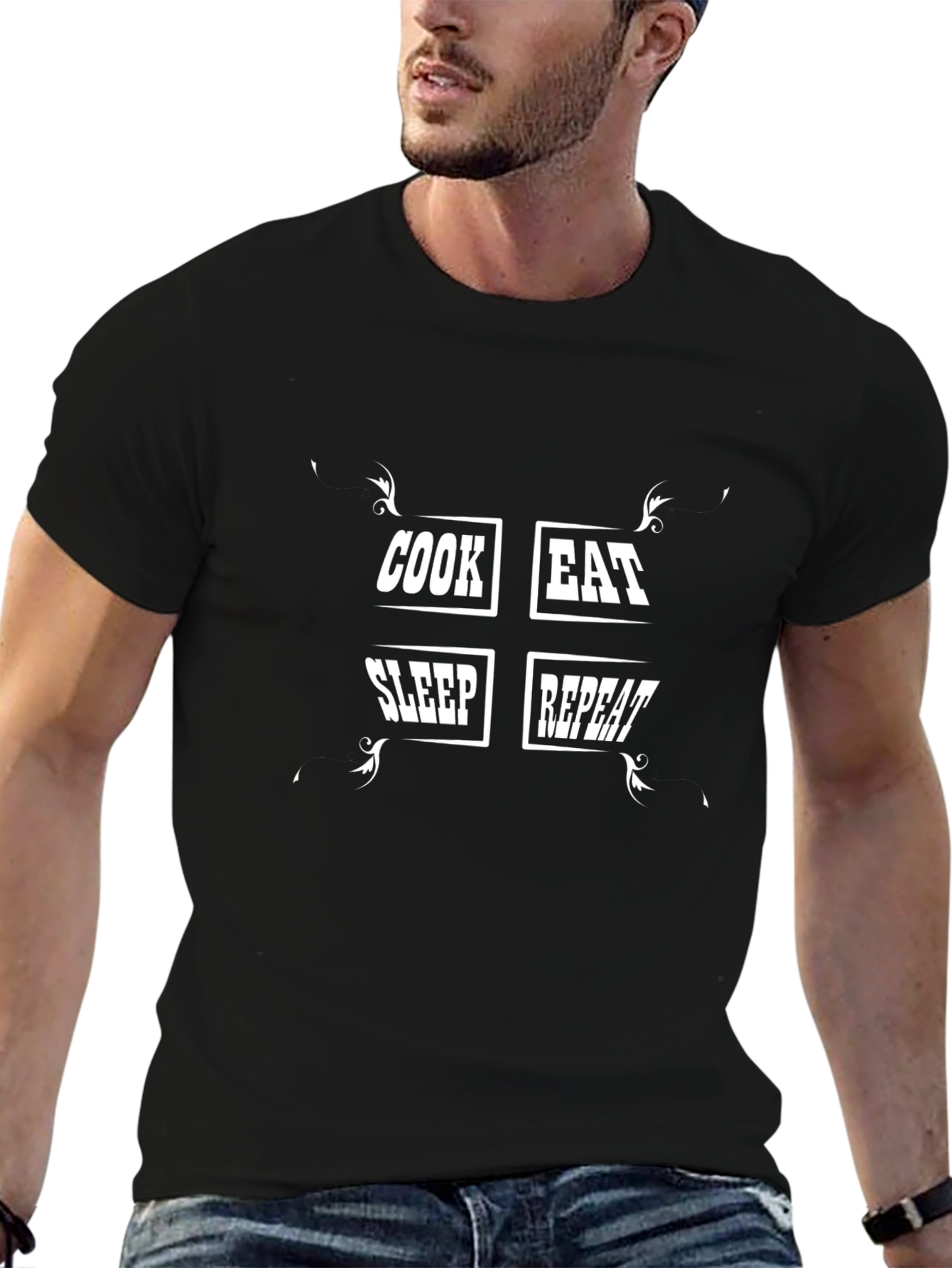 Cook Eat Sleep Repeat Graphic Tee